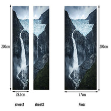 Load image into Gallery viewer, landscape pattern door wallpaper stickers Beach, waves, sunset home decor door poster for wall stickers on door 200cm*77cm