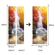 Load image into Gallery viewer, landscape pattern door wallpaper stickers Beach, waves, sunset home decor door poster for wall stickers on door 200cm*77cm