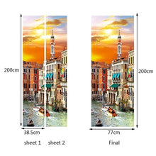 Load image into Gallery viewer, landscape pattern door wallpaper stickers Beach, waves, sunset home decor door poster for wall stickers on door 200cm*77cm