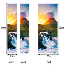 Load image into Gallery viewer, landscape pattern door wallpaper stickers Beach, waves, sunset home decor door poster for wall stickers on door 200cm*77cm