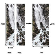 Load image into Gallery viewer, landscape pattern door wallpaper stickers Beach, waves, sunset home decor door poster for wall stickers on door 200cm*77cm