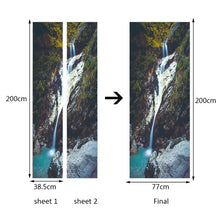 Load image into Gallery viewer, landscape pattern door wallpaper stickers Beach, waves, sunset home decor door poster for wall stickers on door 200cm*77cm