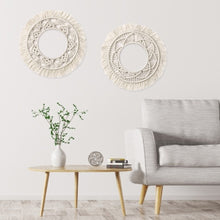 Load image into Gallery viewer, Handmade Bohemian Fringed Wall Frame Tapestry Macrame Ceremony Backdrop Wall Art Frame For Home Living Room Decoration