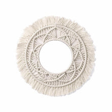 Load image into Gallery viewer, Handmade Bohemian Fringed Wall Frame Tapestry Macrame Ceremony Backdrop Wall Art Frame For Home Living Room Decoration