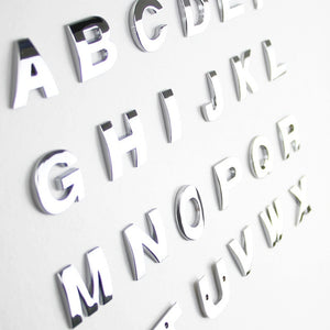 Never Rust Do Not Paint Off 25mm 3D Kirsite Letter Stickers Logo Car Stickers for Car Body Sticker Car Accessories