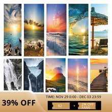 Load image into Gallery viewer, landscape pattern door wallpaper stickers Beach, waves, sunset home decor door poster for wall stickers on door 200cm*77cm