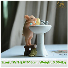 Load image into Gallery viewer, Everyday Collection Cute pig home decoration accessories fairy garden miniature animal figurines car desktop decor birthday gift